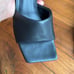 RAYE Abie Heel in Black Slip on Mules Square Toe 8