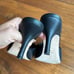 RAYE Abie Heel in Black Slip on Mules Square Toe 8