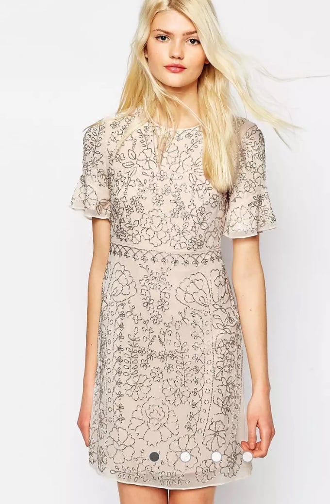 Motif embellished shift dress