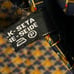 Salvatore Ferragamo 100% Silk Neck Tie Golf Clubs Novelty Print Geometric Italy