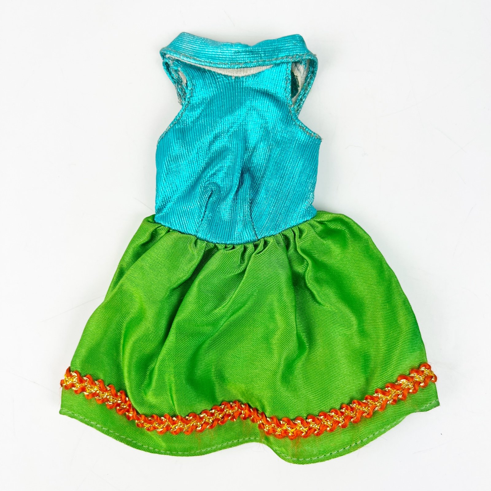 Vintage 1970 Barbie Green Blue Dress Sears Exclusive #1510 Glamour Group VHTF