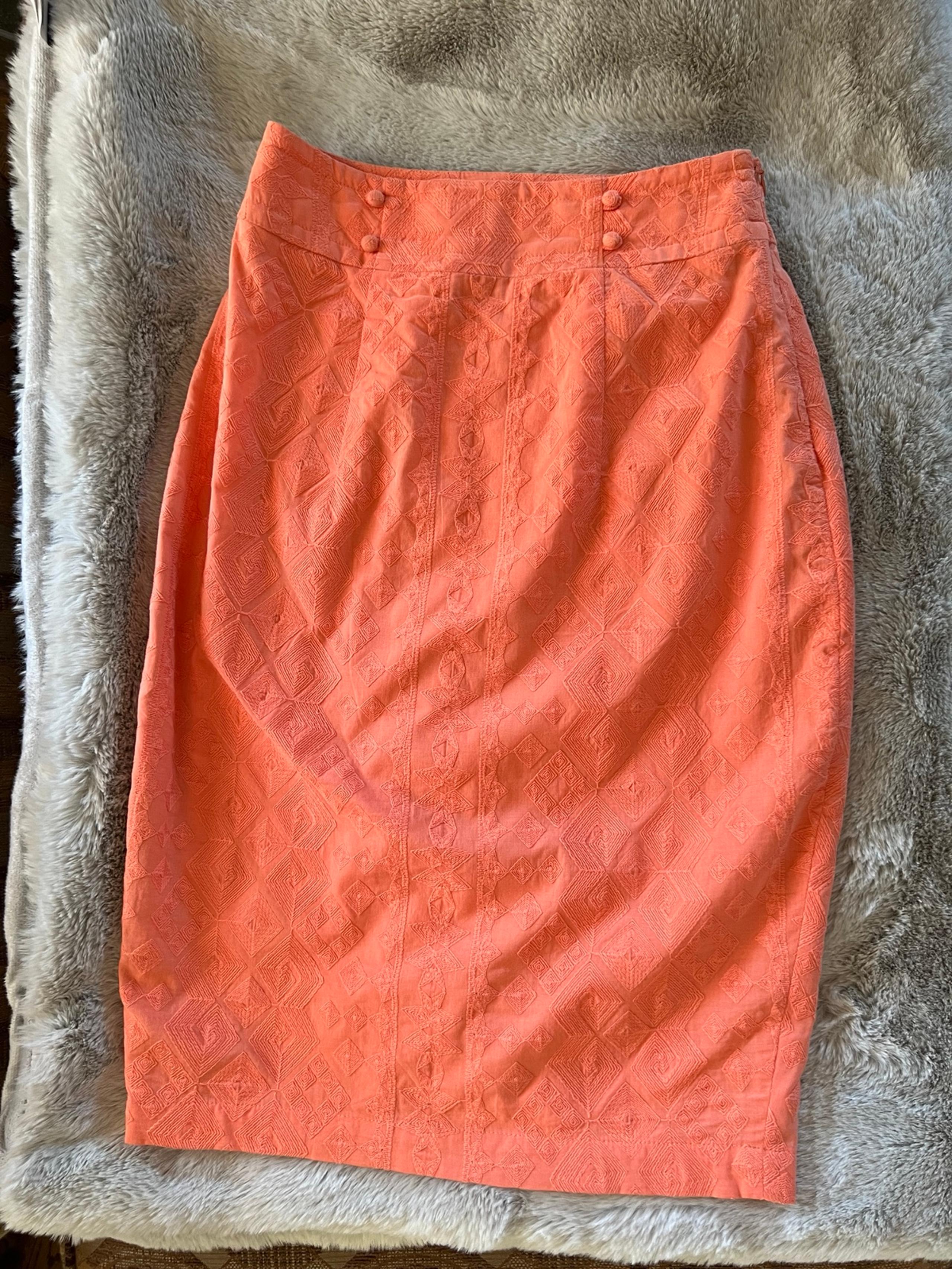 RARE Peach Pencil Skirt size 0