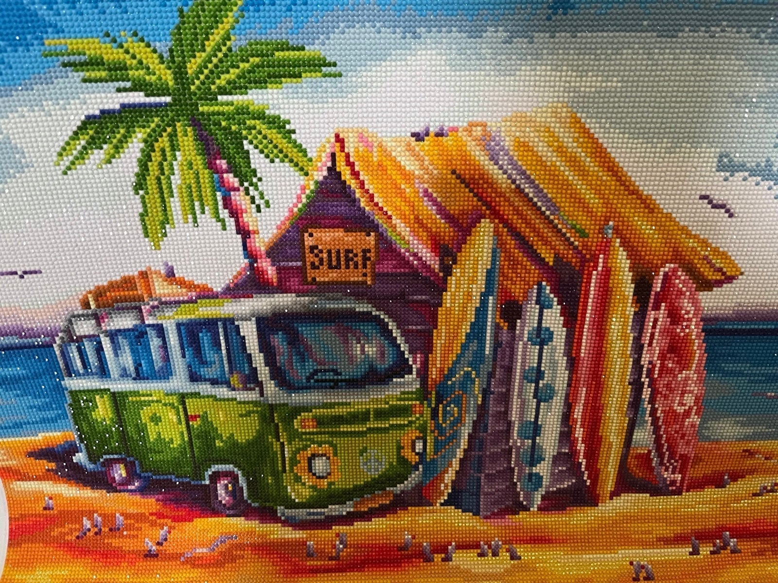 Completed “Greenie” Diamond Art