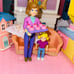 Playskool mom curly hair & pigtail blonde sister girl set Rare! Cupcakes