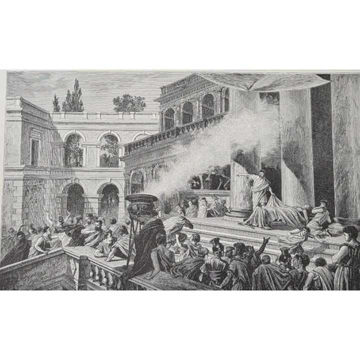 William Shakespeare MARC ANTONY FUNERAL ORATION OF JULIUS CAESAR 1892 Print