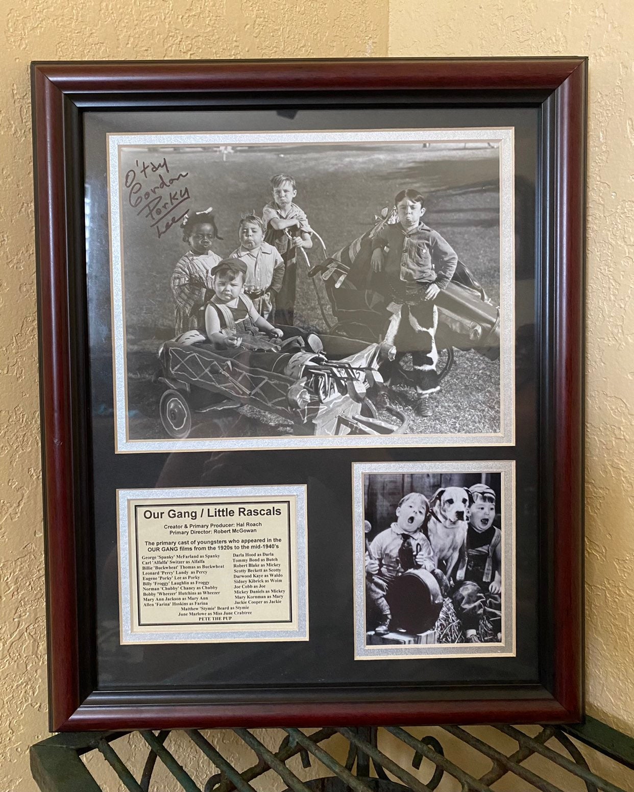 Our Gang/Little Rascals Signed FramedCOA