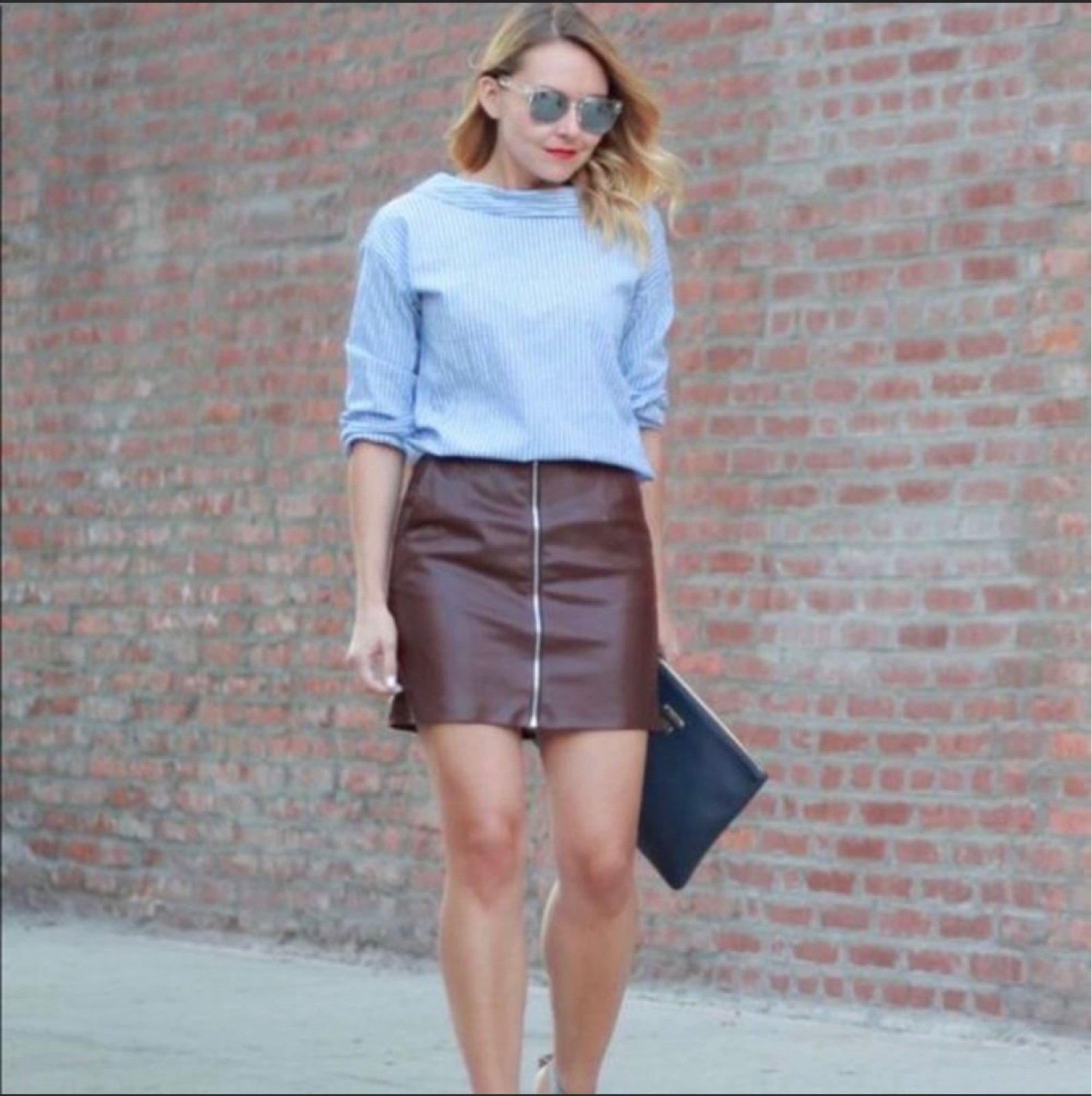 Popsugar Pink Corduroy Mini Skirt