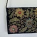 Vintage Zardozi handmade black velvet embroidered beaded floral crossbody bag
