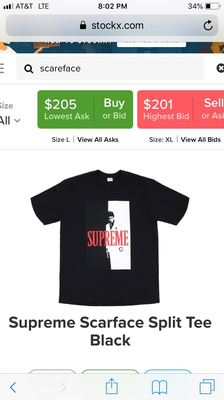 Supreme “ Scareface”