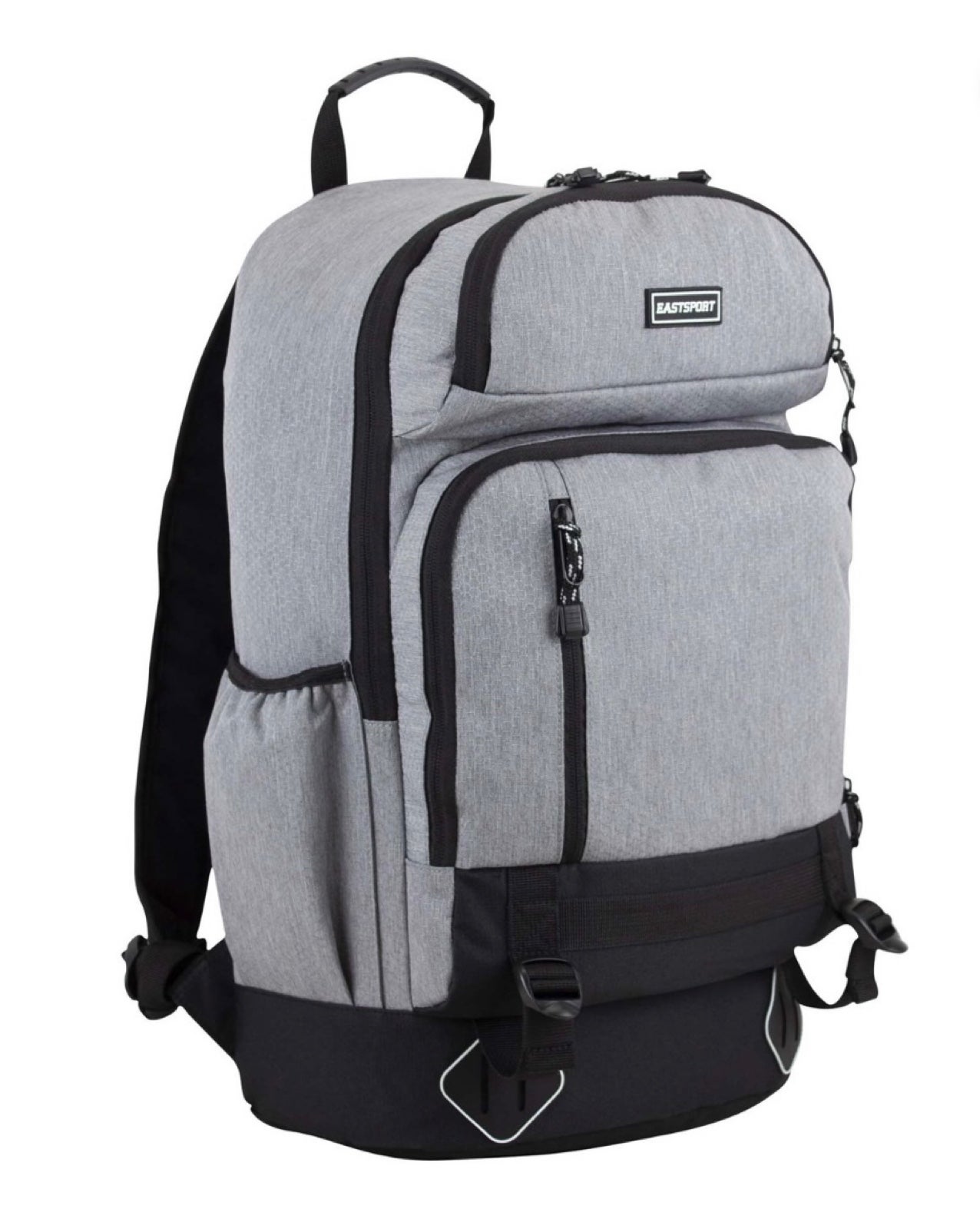 Eastsport Unisex Elevated Backpack Grey Honeycomb Multi Functional padded laptop