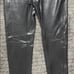 SPANX LEGGINGS FAUX LEATHER SZ PETITE MEDIUM BLACK 2537Q