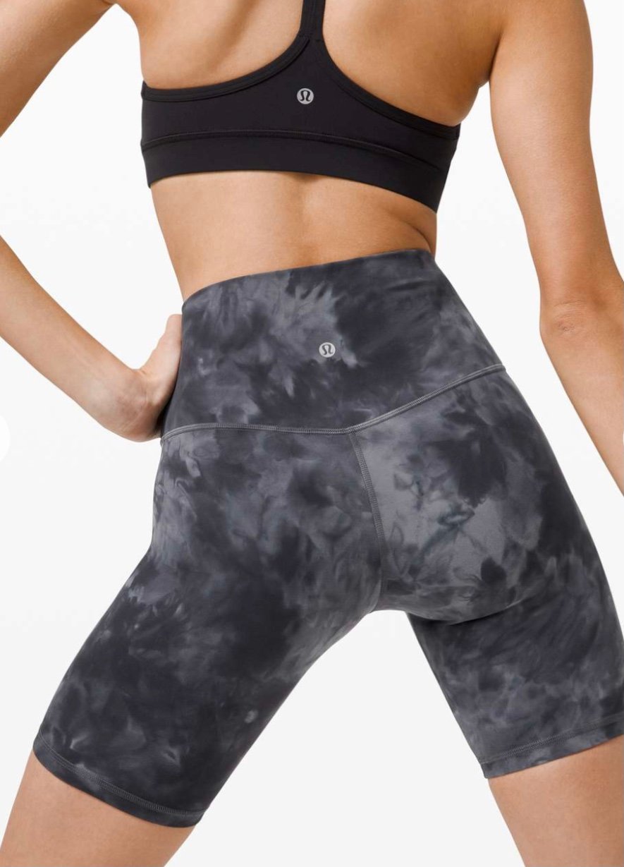 Lululemon Align Short 8” Diamond Dye Pitch Grey Graphite Grey Size 0 EUC