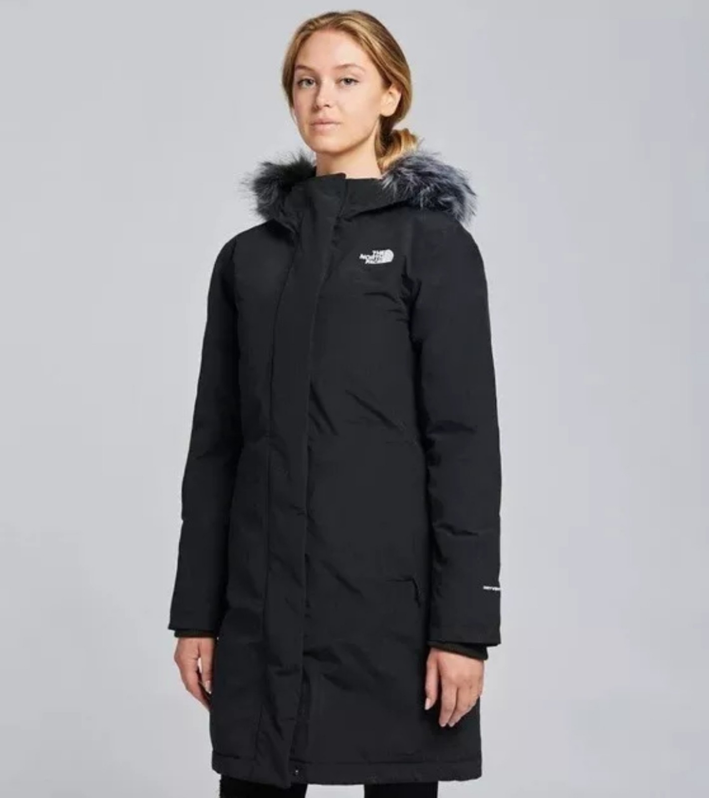 350 The North Face Women Arctic Hooded Faux-Fur-Trim Parka Coat Jacket