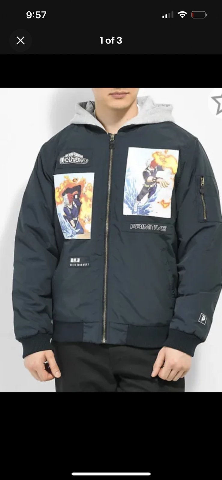 My hero academia bomber jacket size medium new