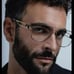 Versace VE1287 1443 BRAND NEW Eyeglasses Black Gold Metal Pilot Men Unisex