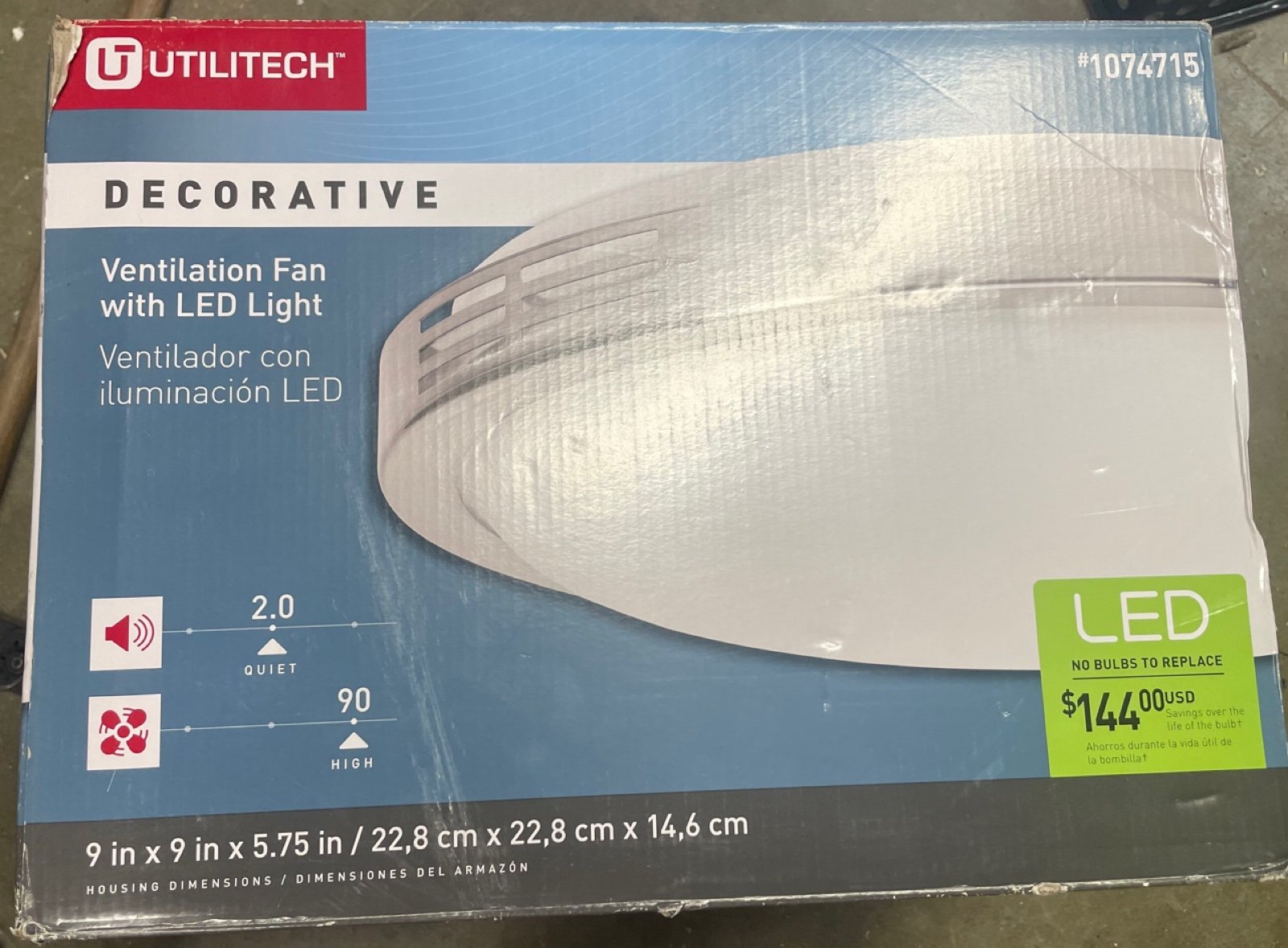 Utilitech Ventilation Fan with LED light