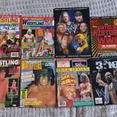 Wrestling Lot Vintage Magazine's, Cards, License, Posters & Flyers