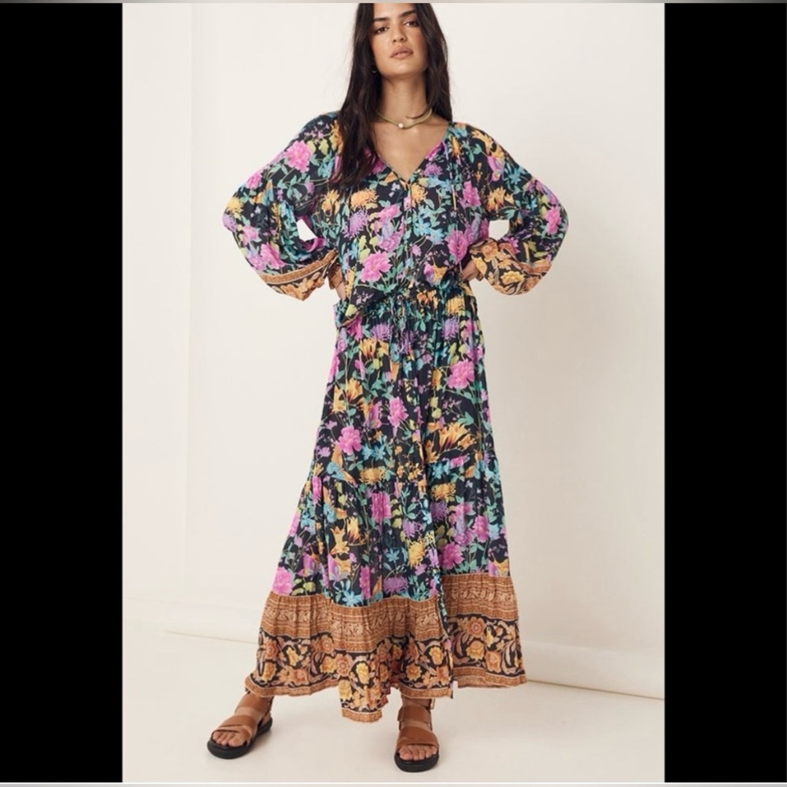 Spell Butterfly Midi Skirt Firefly