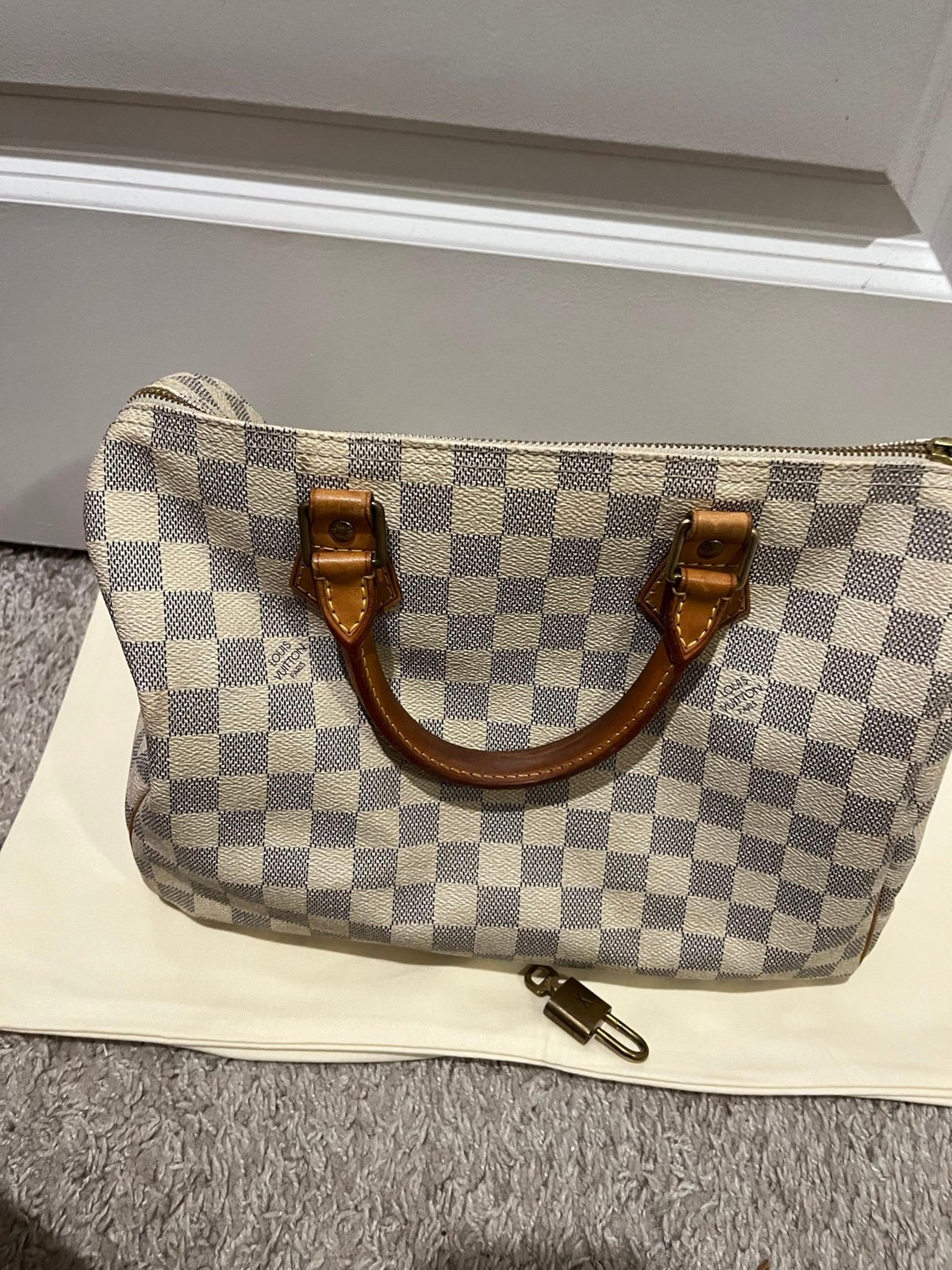 Louis Vuitton Speedy Damier 30 White Satchel