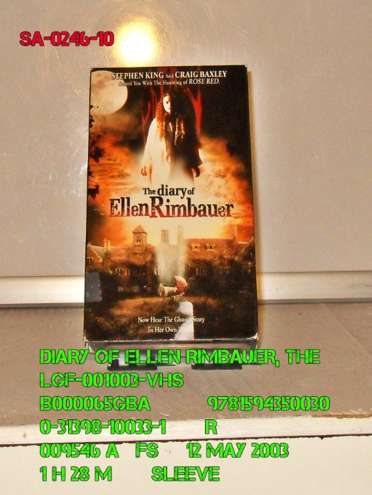 VHS - DIARY OF ELLEN RIMBAUER, THE