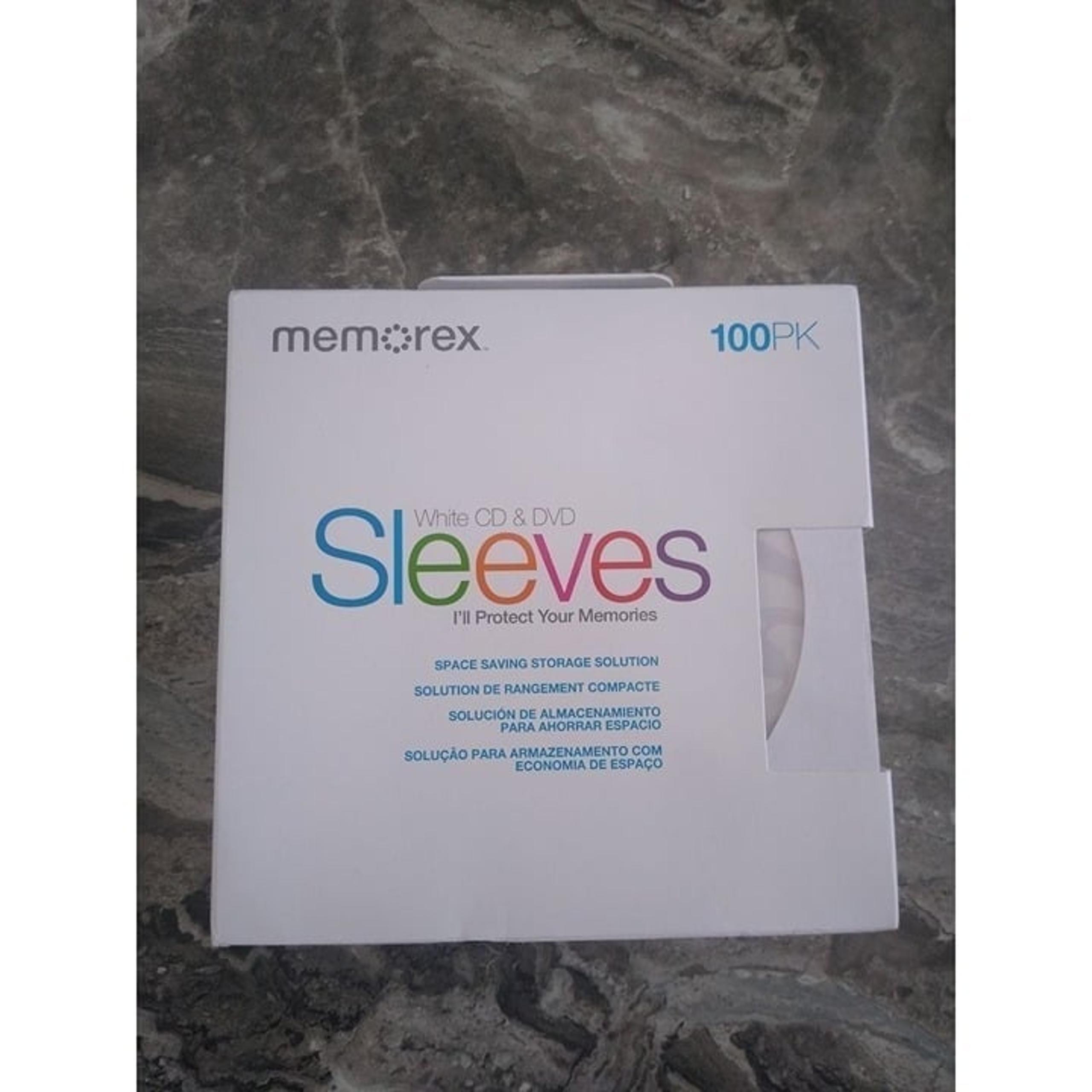 Memorex 100 pk dvd sleeves