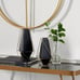 Black Metal Geometric Vase 2-piece Set-KL