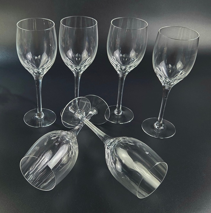 Vintage - Claret Wine Prelude Clear by Orrefors - Set of 6 - 7 3/8 Tall