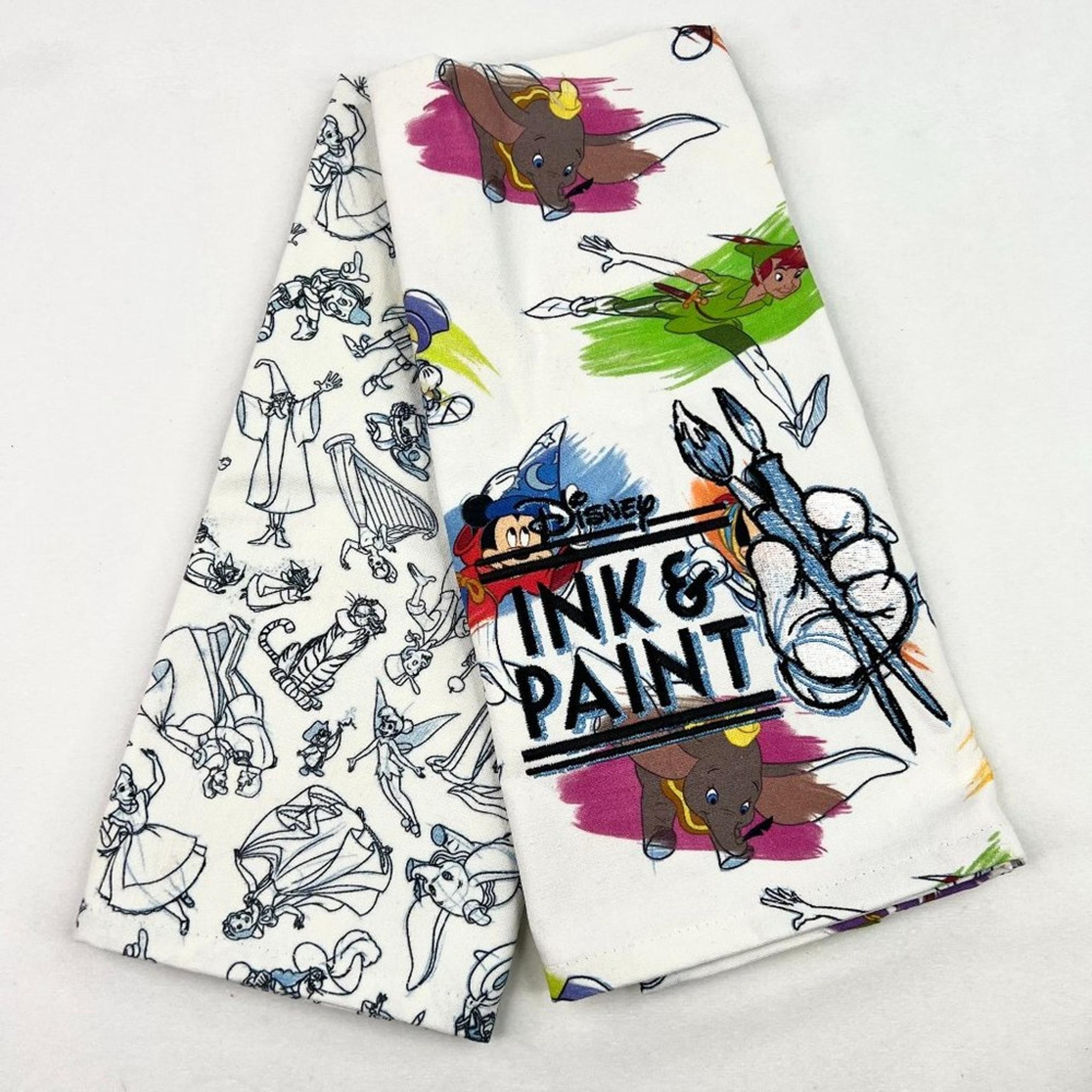 NWT Disney Ink & Paint Collection Tea Towel Set