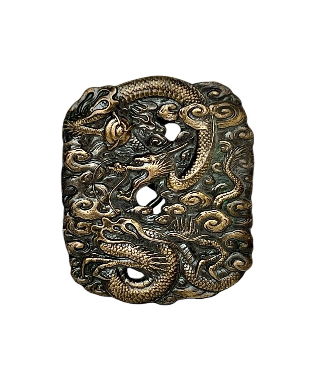 Vintage Dragon Brass Belt Buckle 1974 Bergamot Brass Collectible Streetwear