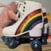 Adult rainbow rollerskates size 8