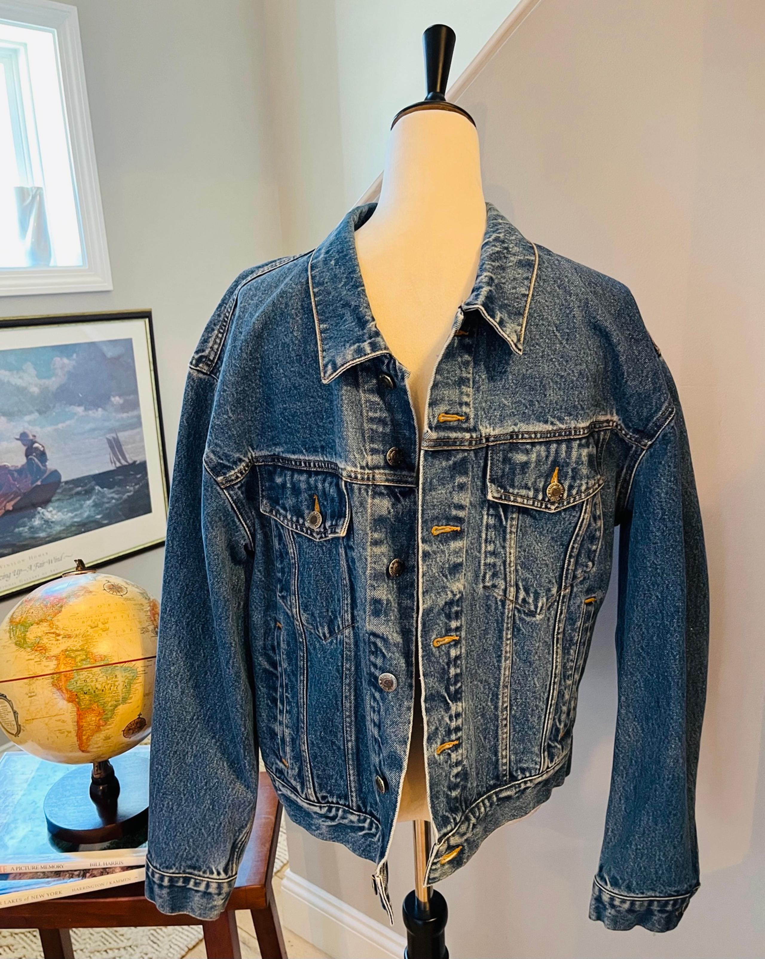 VTG CANYON RIVER BLUES Men’s Jean Jacket “Trucker” Style Blue Denim