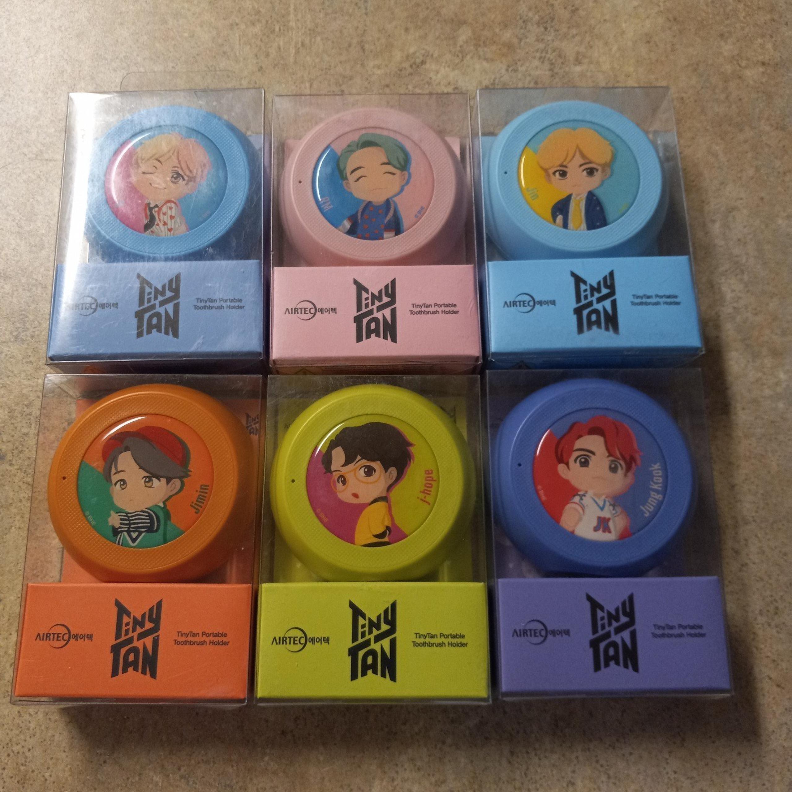 BTS TINY TAN Toothbrush holder set of 7