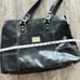 Franklin Covey Black Leather Briefcase Laptop Work Bag