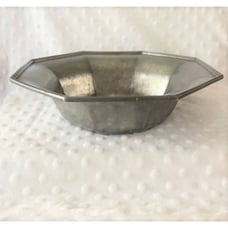 Vintage Reed & Barton Signed 10 Octagon Shaped 5800 Pewter Initialized Bowl