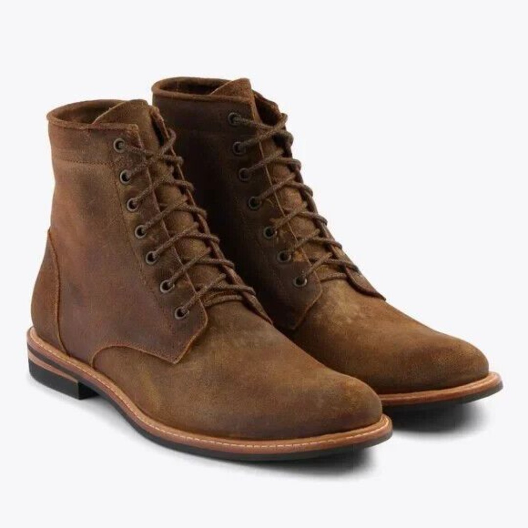 NISOLO MEN'S ALL WEATHER ANDRES SUEDE BOOTS BROWN SZ 8 280 NIB