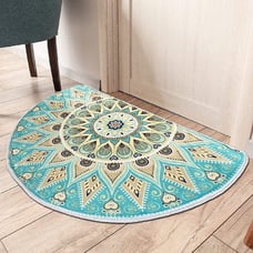Half Round Indoor Entrance Rug Doormats 36x24 Inches Absorbent Non-Slip