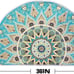 Half Round Indoor Entrance Rug Doormats 36x24 Inches Absorbent Non-Slip