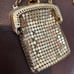 Vintage Chatelaine Metal Mesh Coin Purse, Mini Crossbody Pill/Coin Purse
