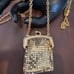 Vintage Chatelaine Metal Mesh Coin Purse, Mini Crossbody Pill/Coin Purse