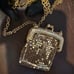Vintage Chatelaine Metal Mesh Coin Purse, Mini Crossbody Pill/Coin Purse