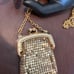 Vintage Chatelaine Metal Mesh Coin Purse, Mini Crossbody Pill/Coin Purse