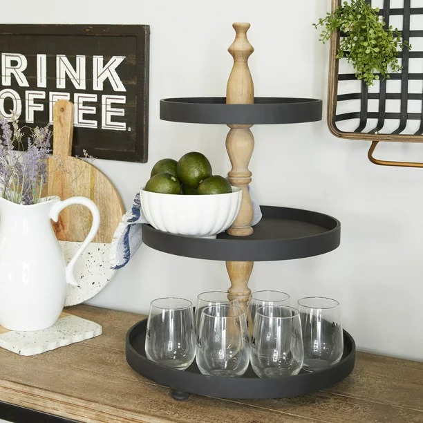16 x 24 Black Wood Tray, 1 piece