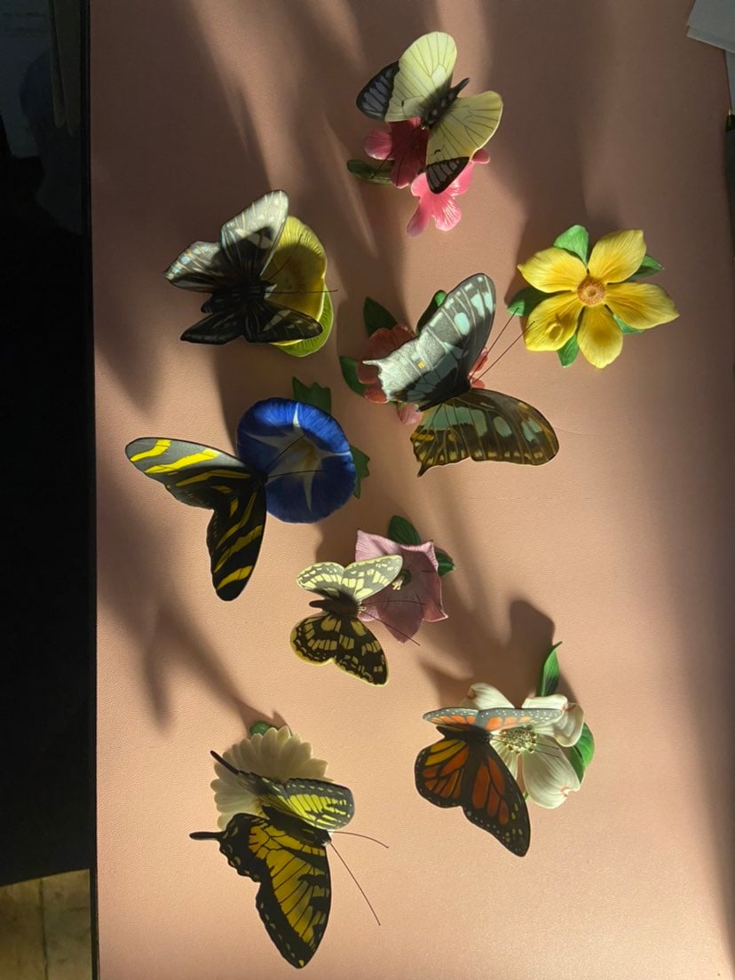 Porcelan butterfly figurines