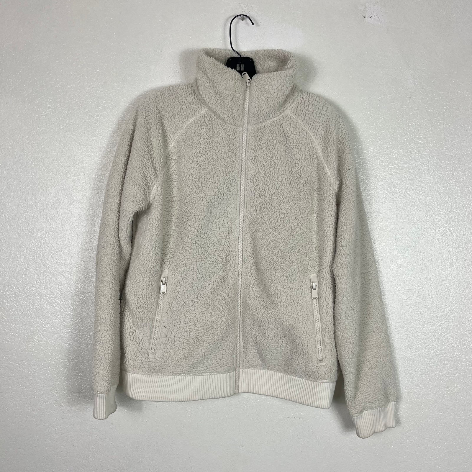 Athleta tugga jacket Cream Cozy Sherpa High Collar Small