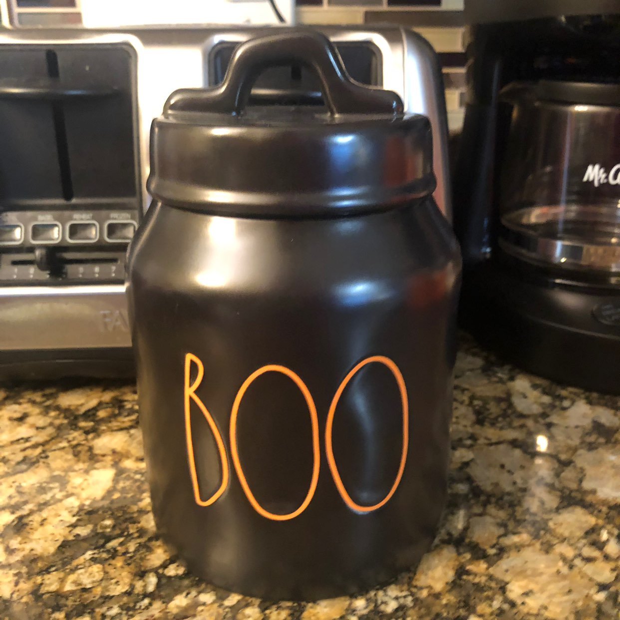Rae Dunn boo canister