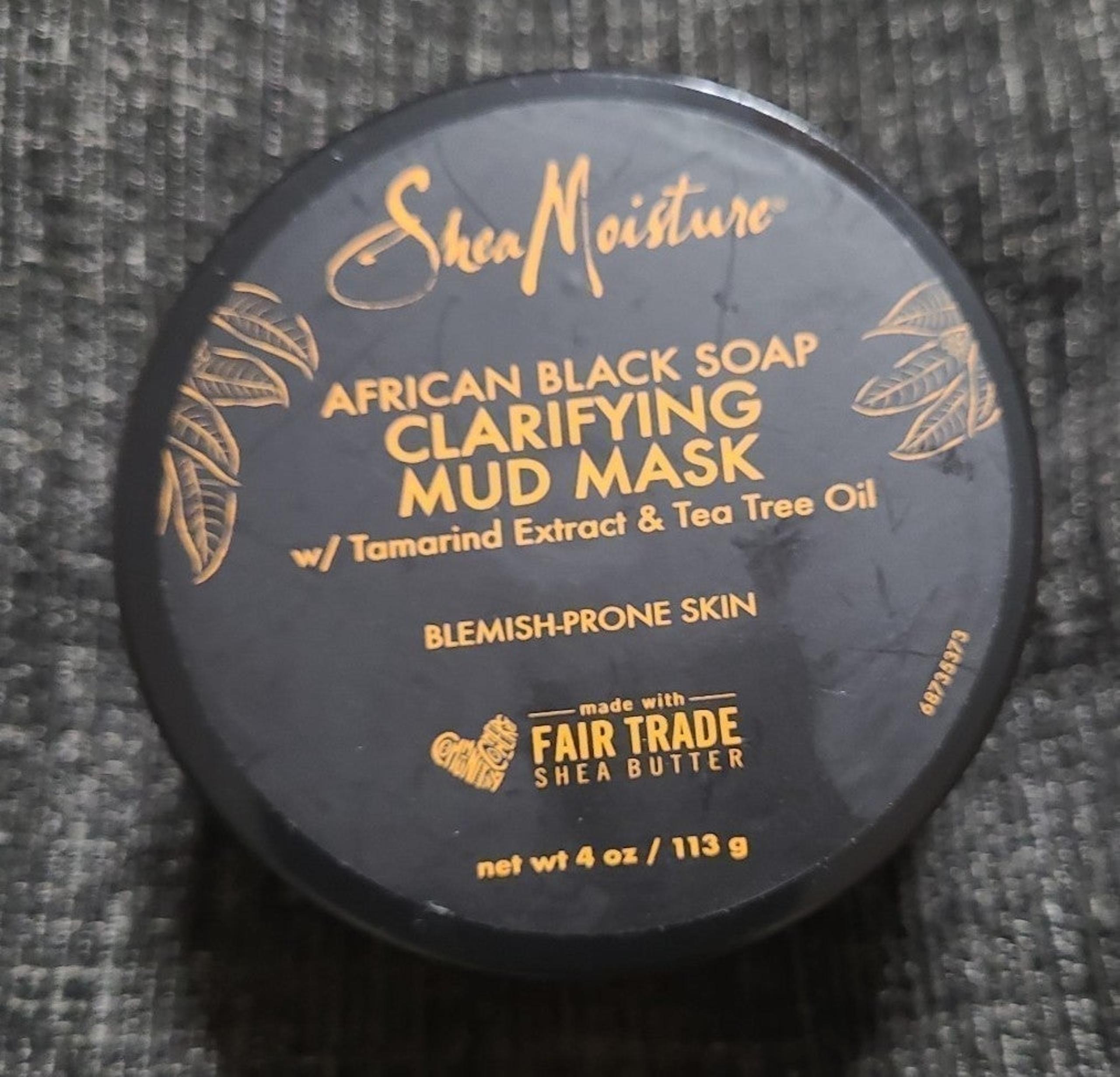 Shea Moisture African Black Soap Clarifying Mud Mask.