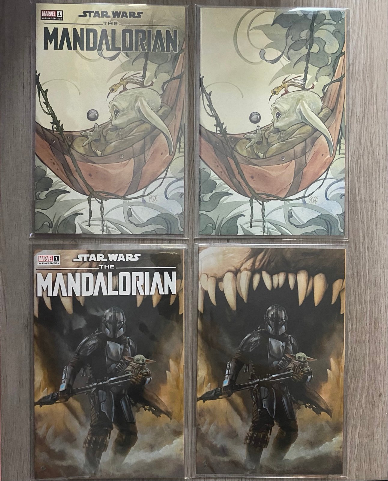Star Wars Mandalorian S2 #1 Trinity Comics Exclusive Set Of 4 Adi Granov Peach