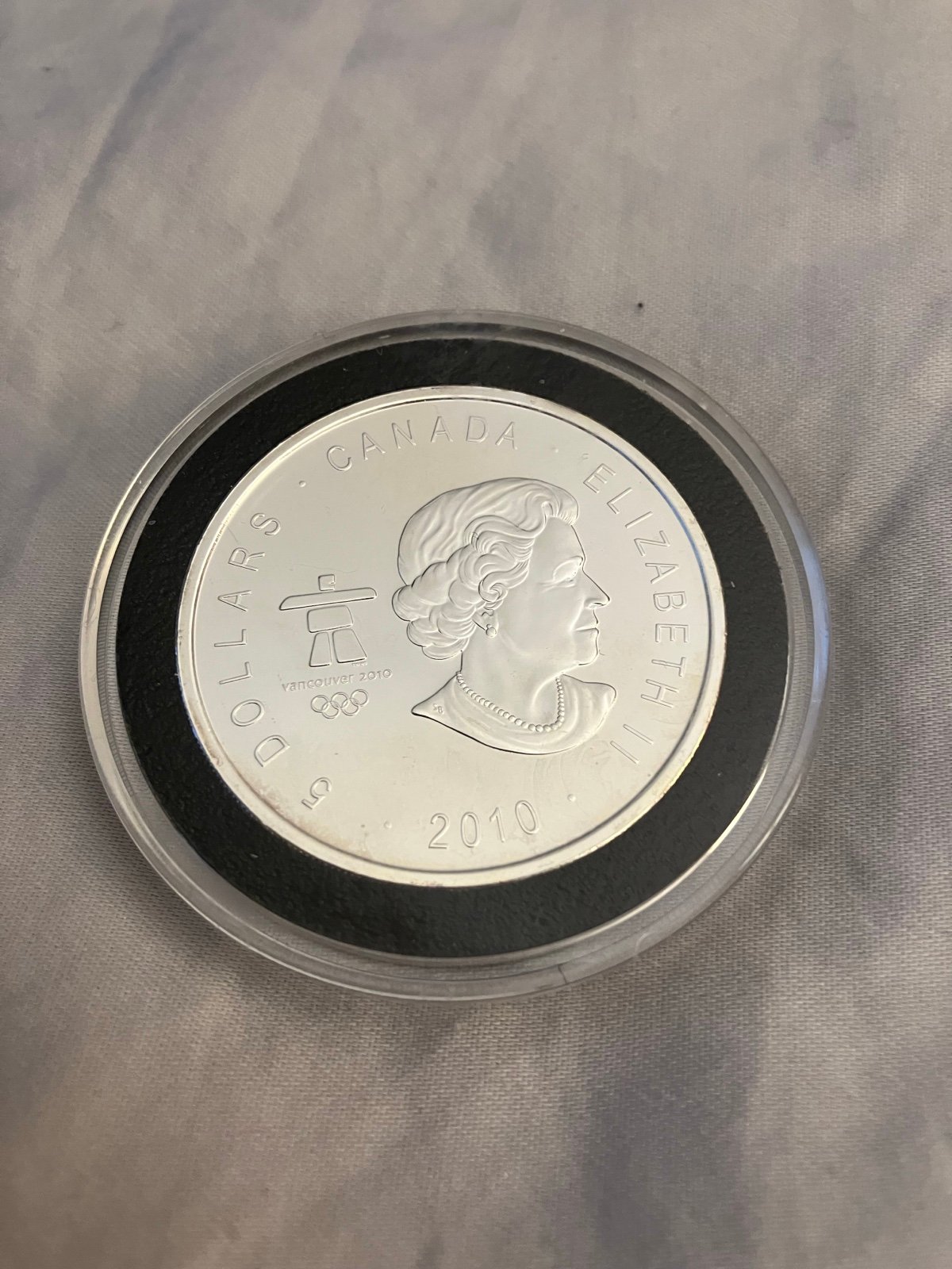 2010 fine silver 5 Canadian Olympic coin
