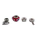 Lot of 4 Charms: Pandora Palm Tree, Chamilia Swarovski Clip, Red Glass, Mother