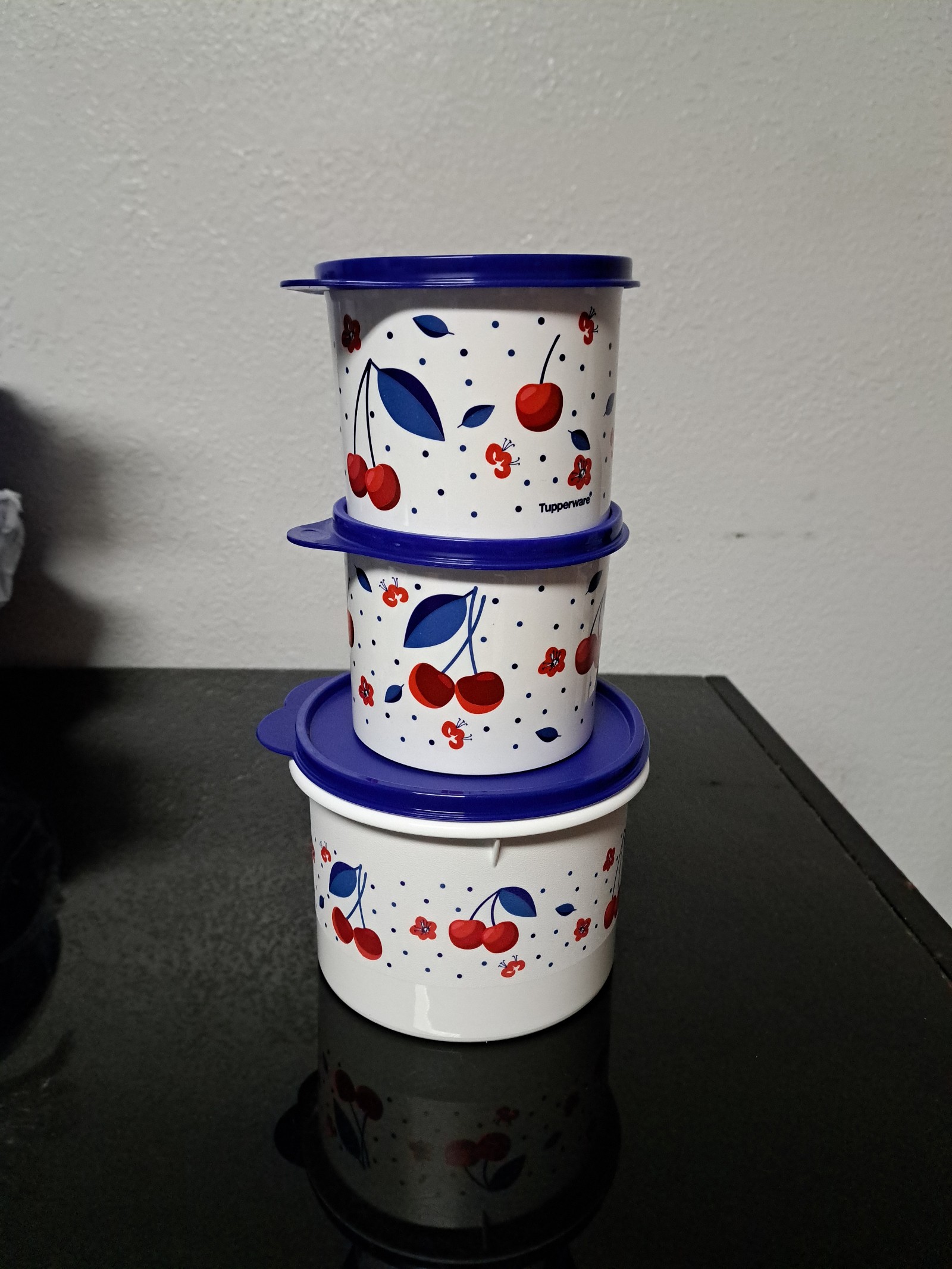 Tupperware cherry canisters